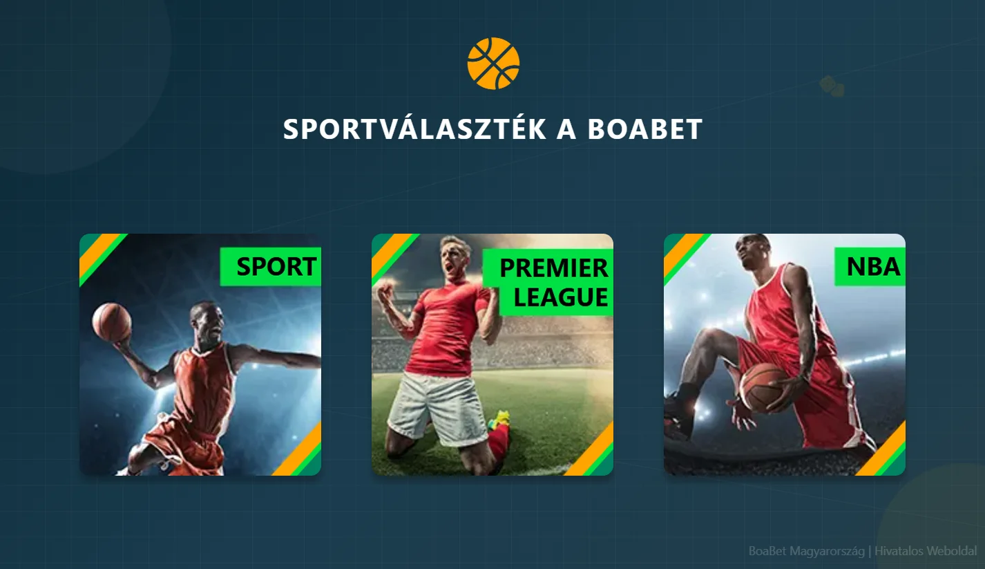 BoaBet HU sportágak választéka