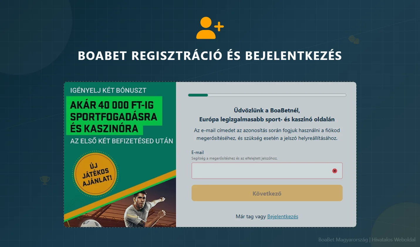Boabet regisztráció